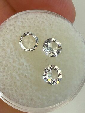 Origami Owl April Crystal Birthstone Charms Clear Round Lot of 3 New